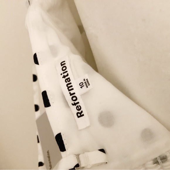 ✨ Reformation Rosie Polka Dot Top NWT - Picture 7 of 8